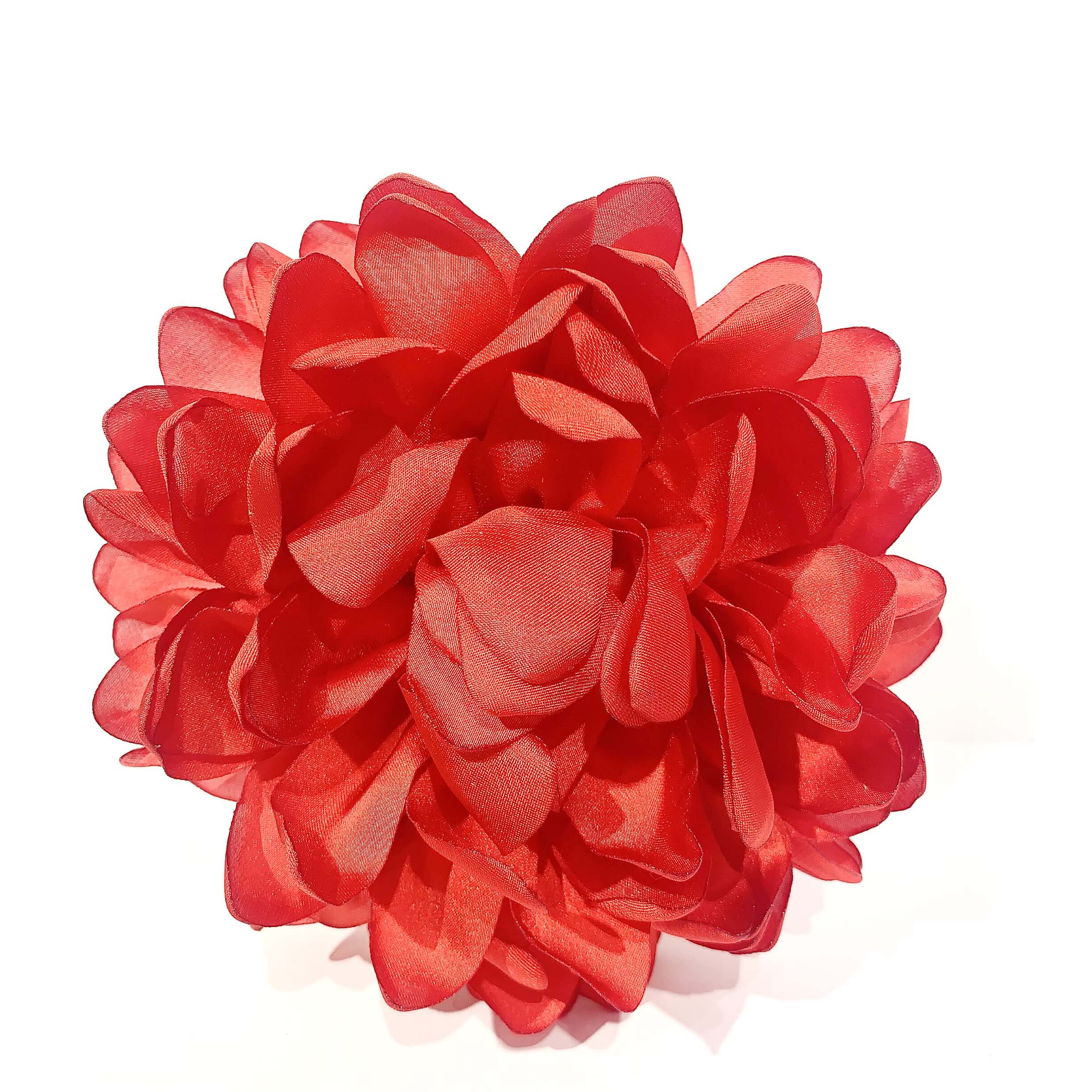 Broche flor tela 14cm