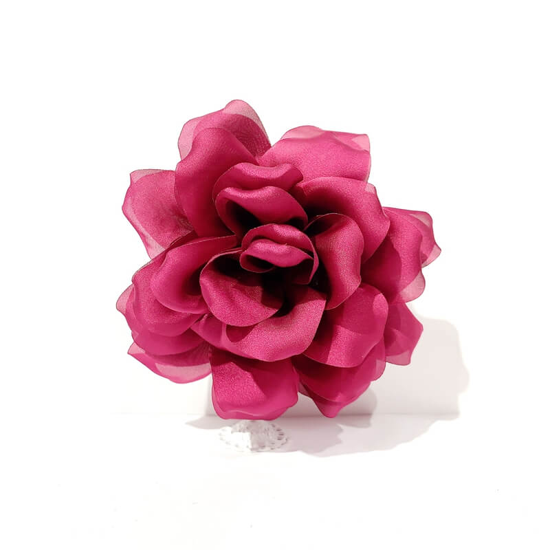 Broche flor rosa 14cm