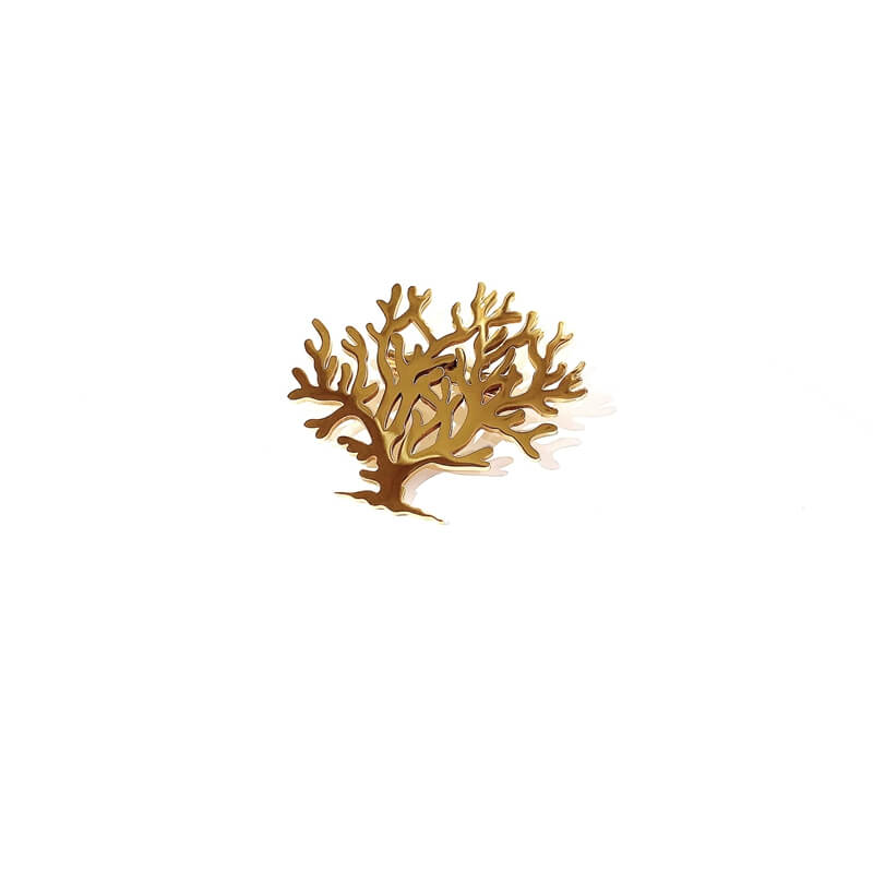 Broche acero coral de mar