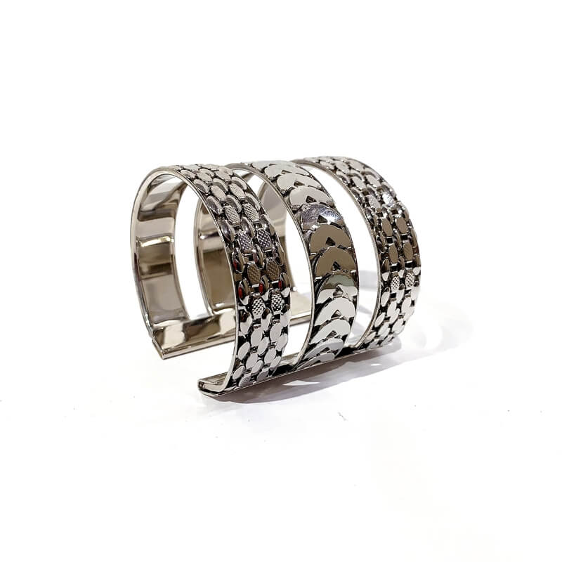 Brazalete metal raya ancha