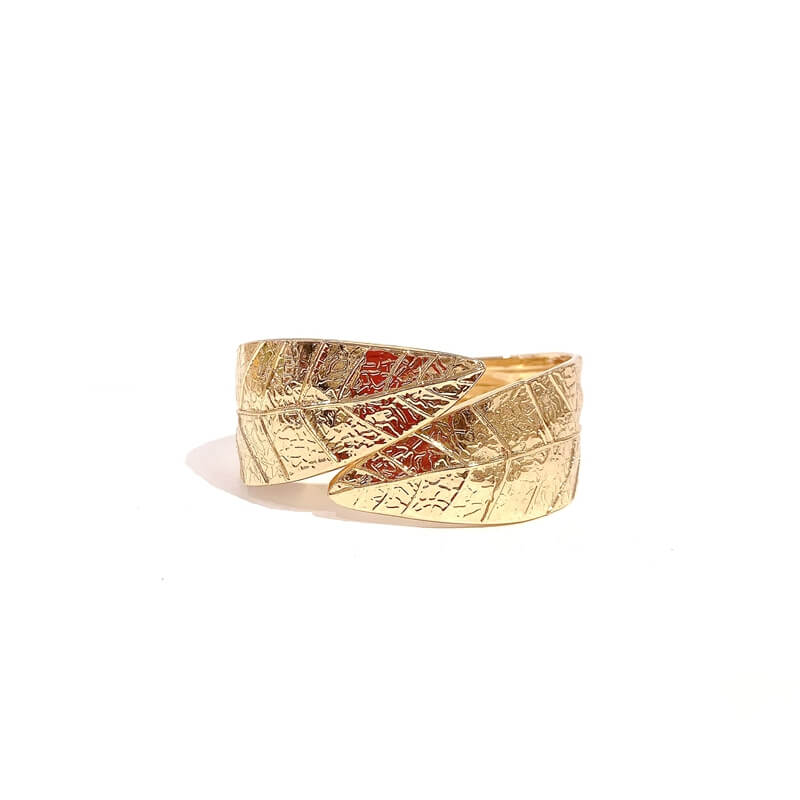 Brazalete metal forma hoja