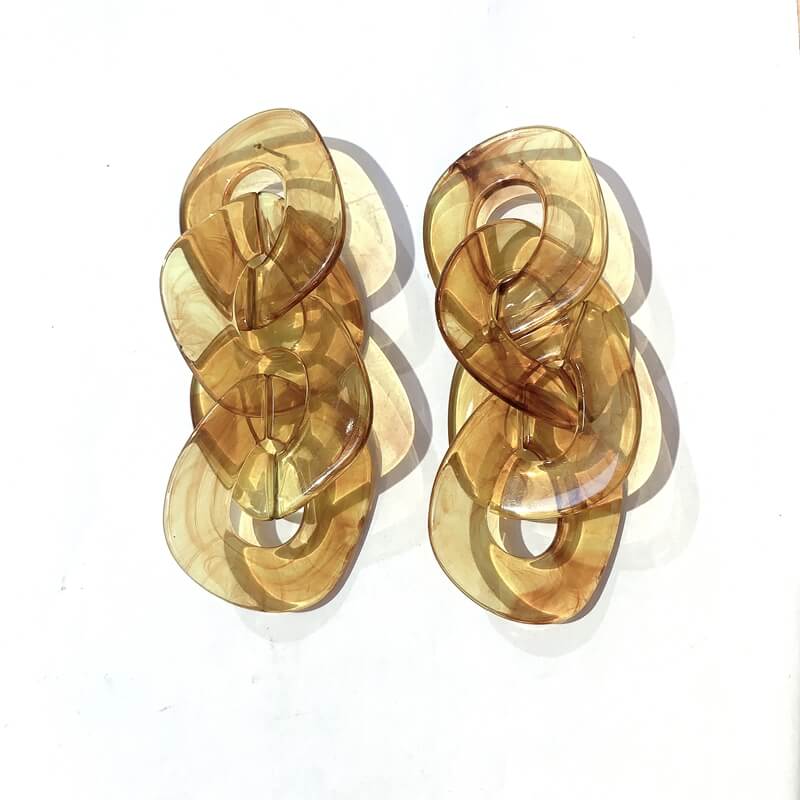 Pendientes de resina forma cadena