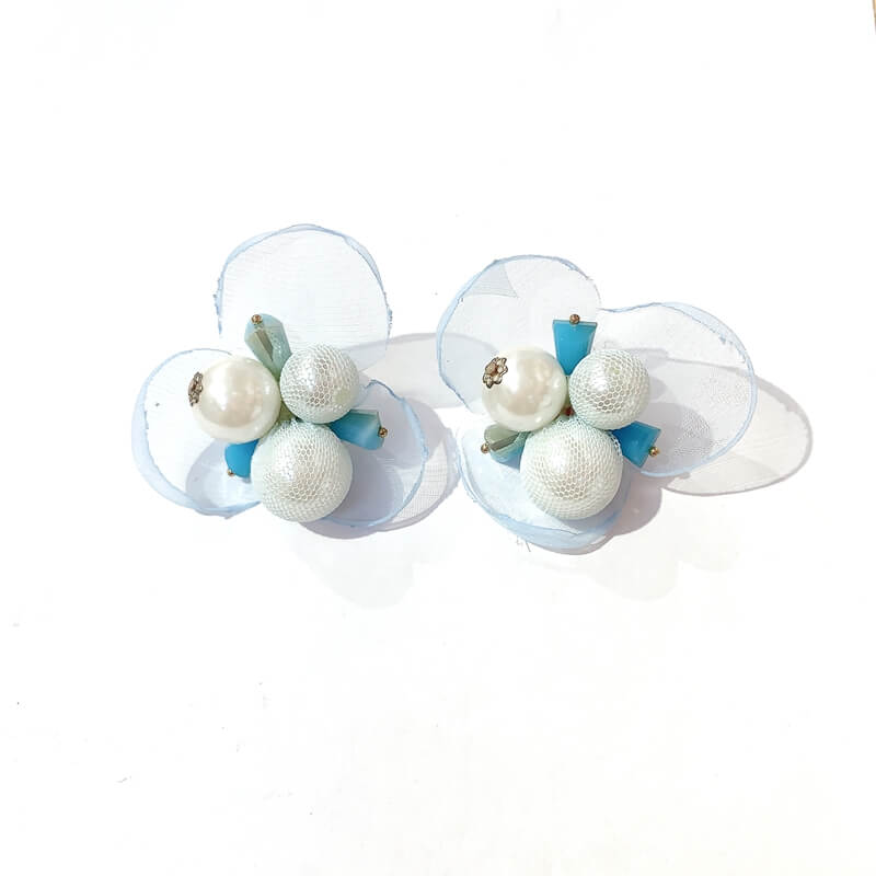 Pendientes de flore con perla